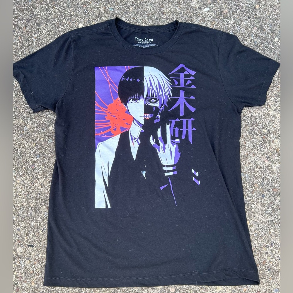 Tokyo Ghoul Ken Kaneki Japanese manga cotton T-shirt short-sleeved Tee Shirt 🏯